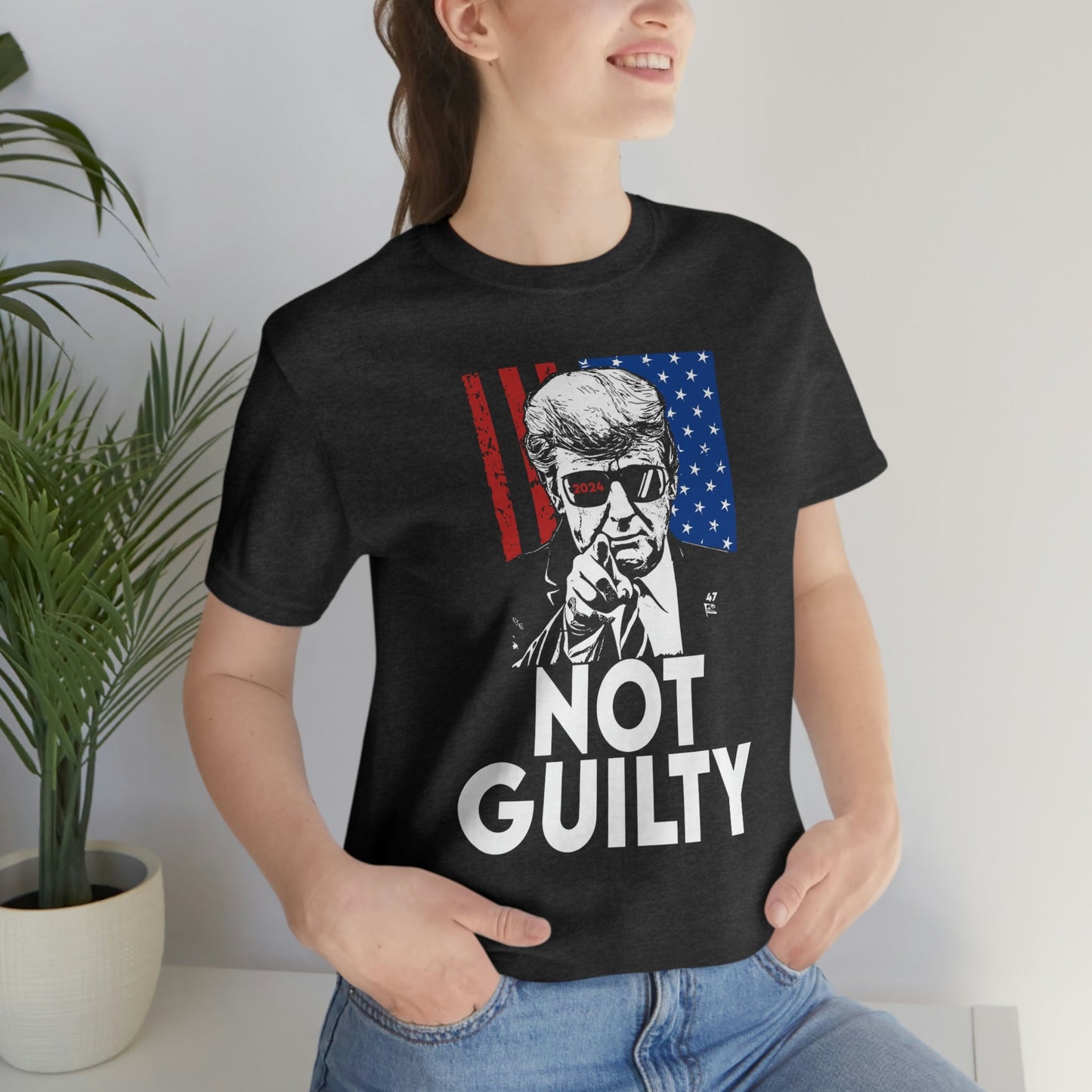 Stand With Trump Not Guilty Shirt Unisex Bella Canvas Pro Trump Shirt Trump Arrested Trump Arraignment Trump Mugshot MAGA Trump 2024 FJB