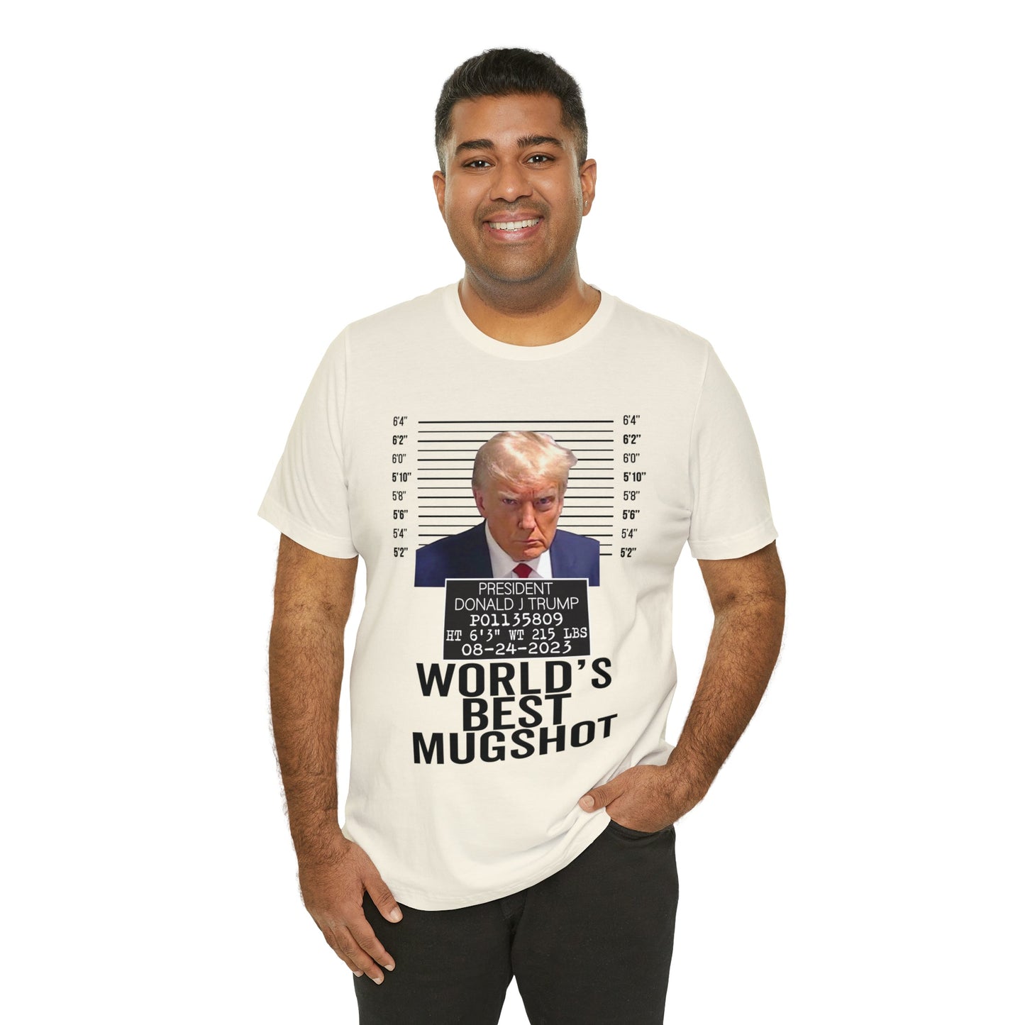 The World's Best Mugshot Trump Shirt Bella Canvas 3001 Unisex T-Shirt Trump Mugshot Trump Georgia Trump