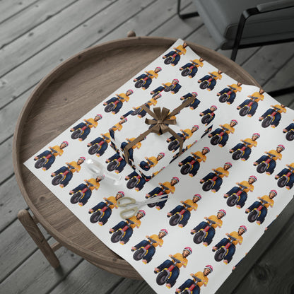 Toddler Biden Brandon Wrapping Paper - Funny Gift Wrap Biden Bike Gift Pro Trump Christmas Wrap Maga Let's Go Brandon Republican Gift