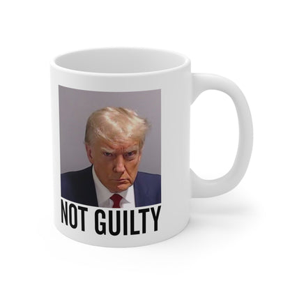 Trump Not Guilty Georgia Trump Mugshot Picture Mug Ceramic Mug 11oz - Funny Gift Trump Booking Photo Georgia Pro Trump Mugshot Mug