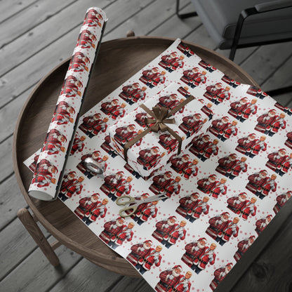 Trump Santa Christmas, Christmas Trump Gift Wrap,  Trump Wrapping Paper for Gifts, Maga Gift Wrap Christmas Trump 2024, Santa Trump Gifts