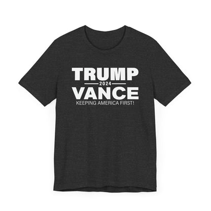 America First Trump VP Pick Vance 2024 Shirt Bella Canvas 3001 Unisex T-Shirt Vote Trump, J.D. Vance VP Trump, Pro Trump Campaign Shirt