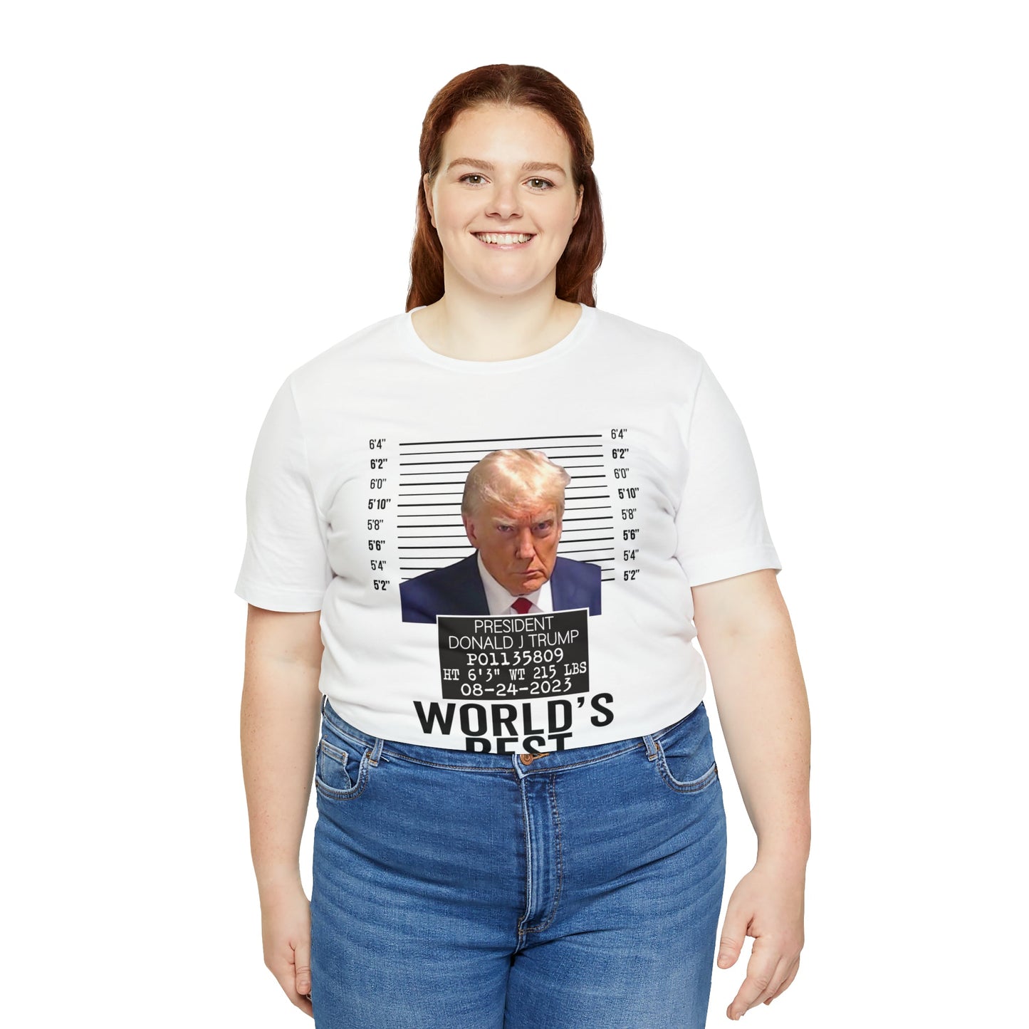 The World's Best Mugshot Trump Shirt Bella Canvas 3001 Unisex T-Shirt Trump Mugshot Trump Georgia Trump