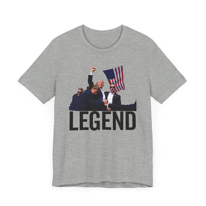 Trump Legend Shot Picture Shirt Bella Canvas 3001 Unisex T-Shirt Vote Trump King Trump Fist Photo Pro Trump Never Surrender Shirt 2024