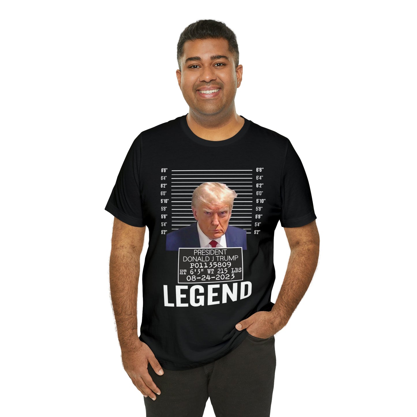 The Georgia Trump Mugshot Shirt Bella Canvas 3001 Unisex T-Shirt Trump Mugshot Trump Georgia Trump Legend