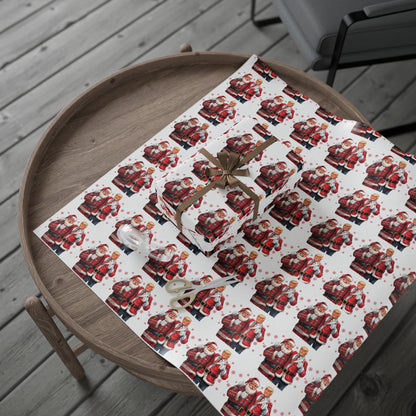 Trump Santa Christmas, Christmas Trump Gift Wrap,  Trump Wrapping Paper for Gifts, Maga Gift Wrap Christmas Trump 2024, Santa Trump Gifts