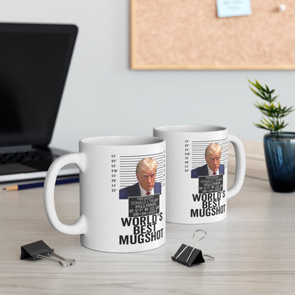 Trump Best Mugshot Mug Never Surrender Georgia Trump Mugshot Picture Mug Ceramic Mug 11oz - Funny Gift Trump Booking Photo Georgia Pro Trump