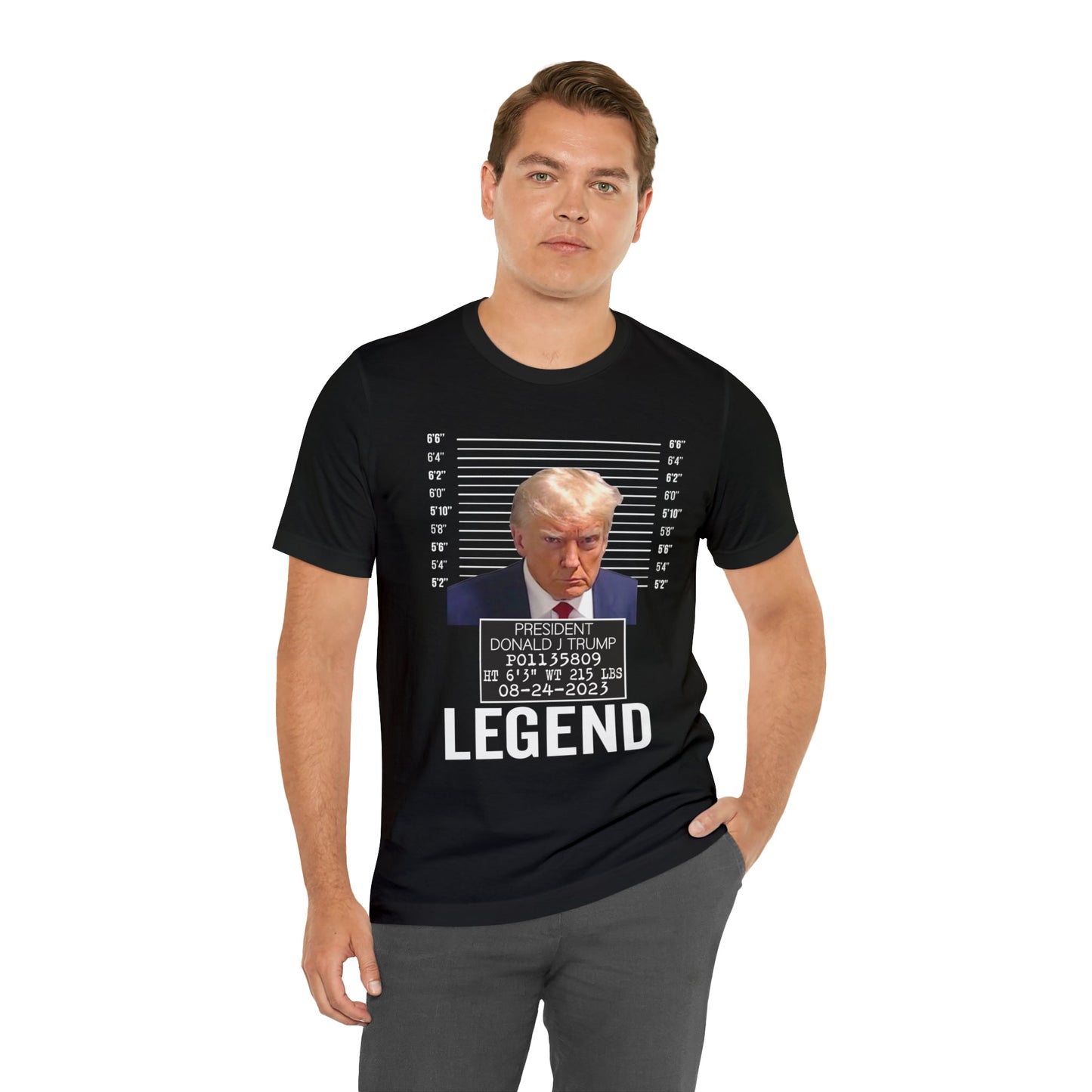 The Georgia Trump Mugshot Shirt Bella Canvas 3001 Unisex T-Shirt Trump Mugshot Trump Georgia Trump Legend