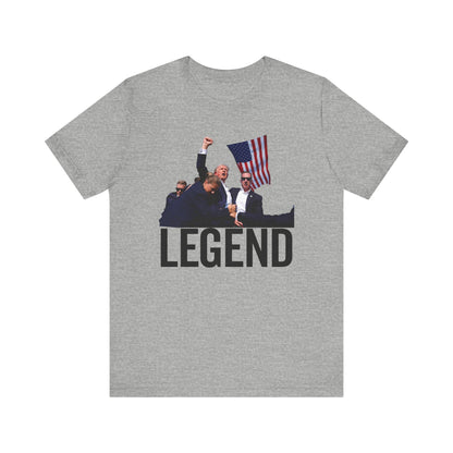 Trump Legend Shot Picture Shirt Bella Canvas 3001 Unisex T-Shirt Vote Trump King Trump Fist Photo Pro Trump Never Surrender Shirt 2024