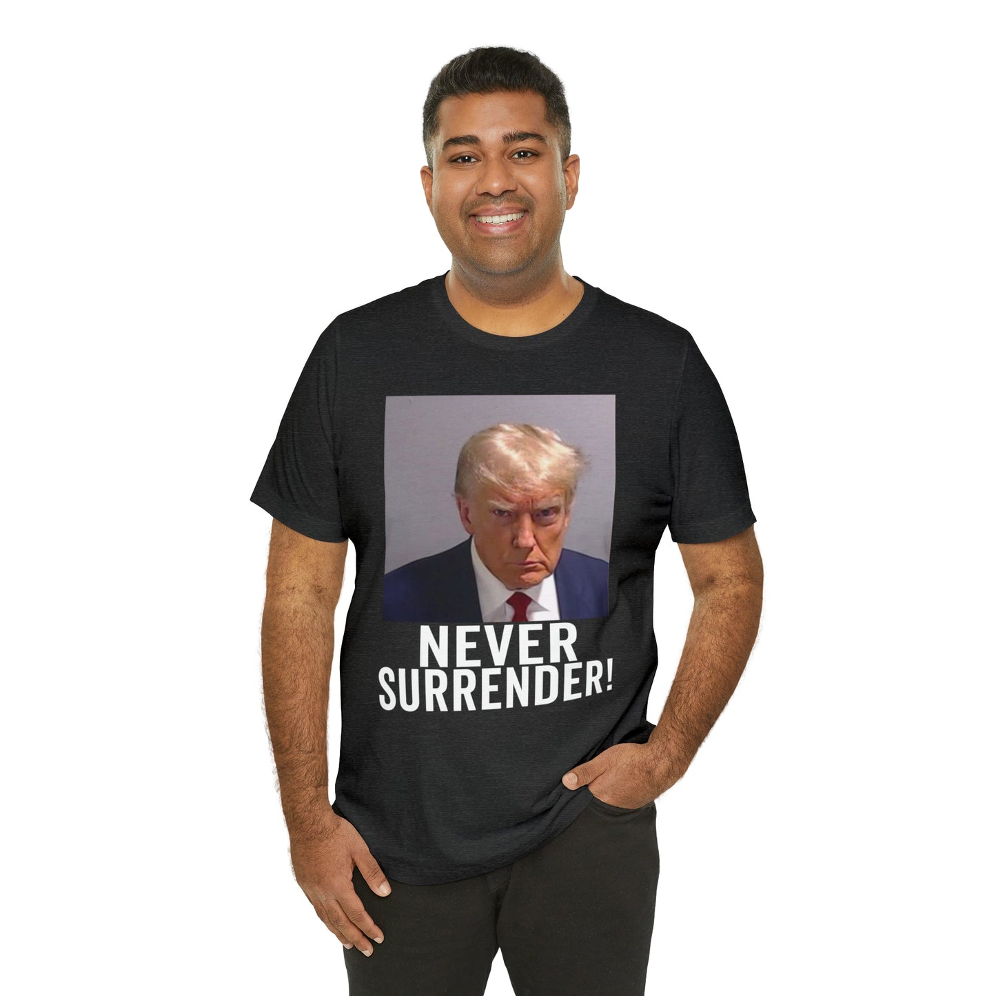 Georgia Trump Mugshot Shirt Bella Canvas 3001 Unisex T-Shirt Trump Mugshot Trump Georgia Trump Never Shirt