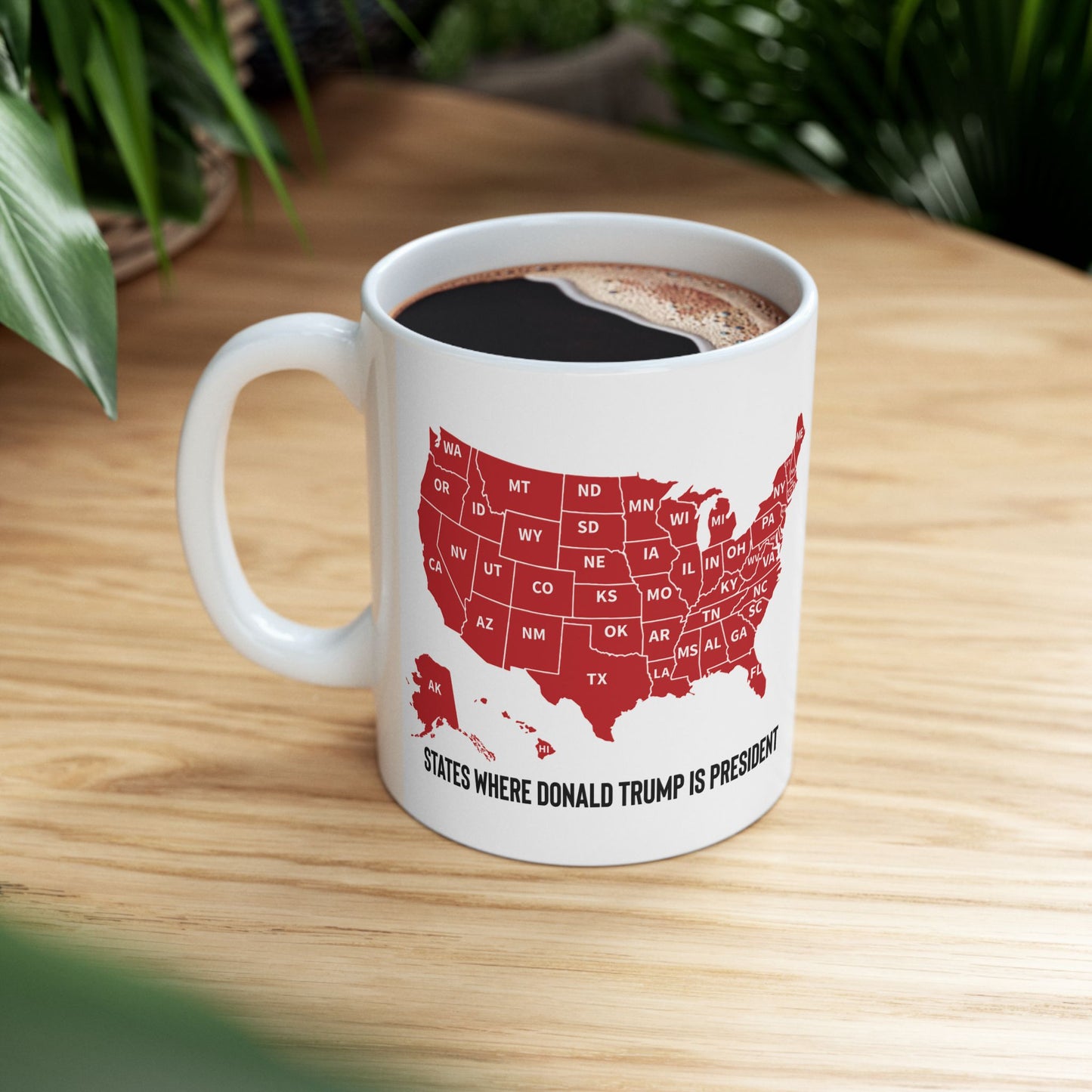 Funny Trump Mug, States Where Trump is President, 2024 Election Results Mug, Trump Gift, Christmas Trump Gift, Ceramic 11oz Mug, Trump Won