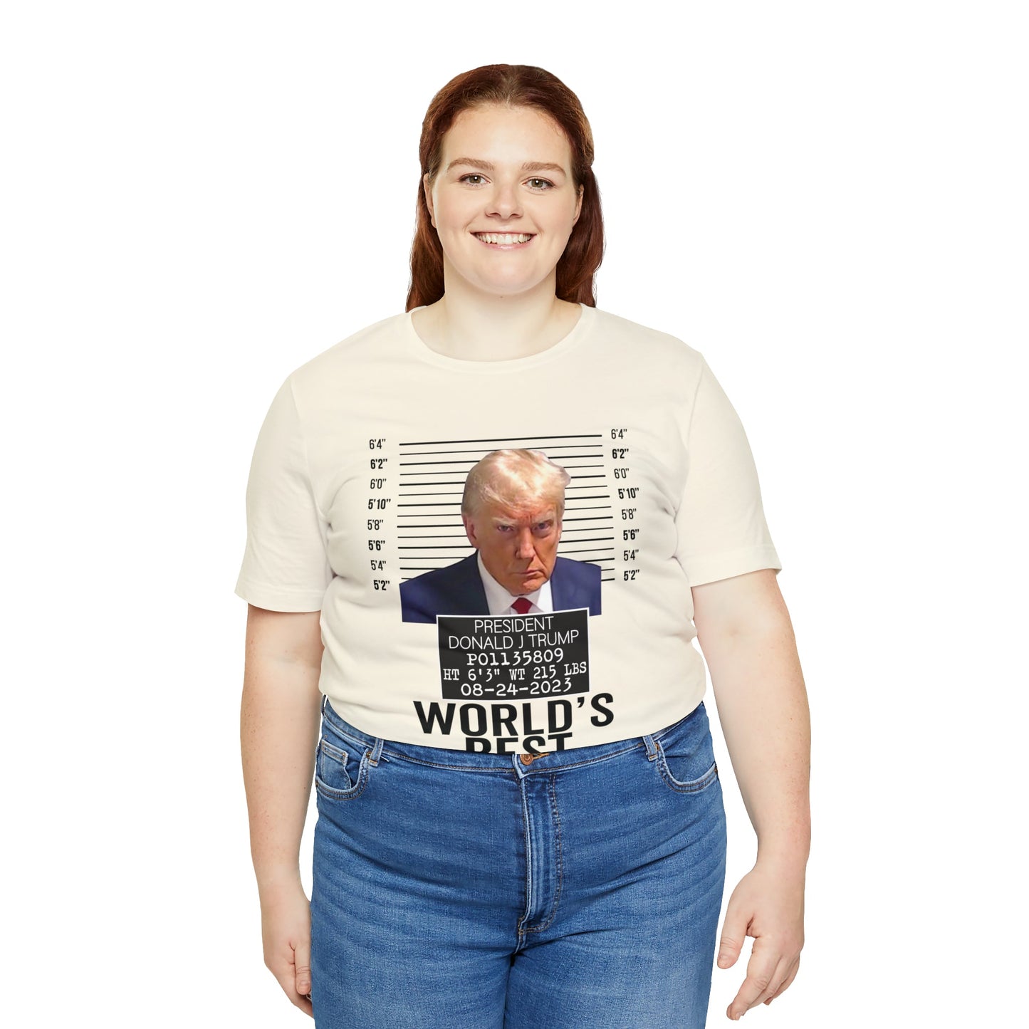 The World's Best Mugshot Trump Shirt Bella Canvas 3001 Unisex T-Shirt Trump Mugshot Trump Georgia Trump