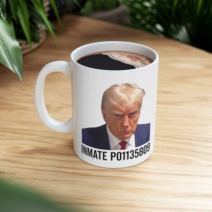 Trump Best Mugshot Mug Never Surrender Georgia Trump Inmate Number P01135809 Mugshot Mug Ceramic Mug 11oz - Trump Gift Mug Trump Christmas