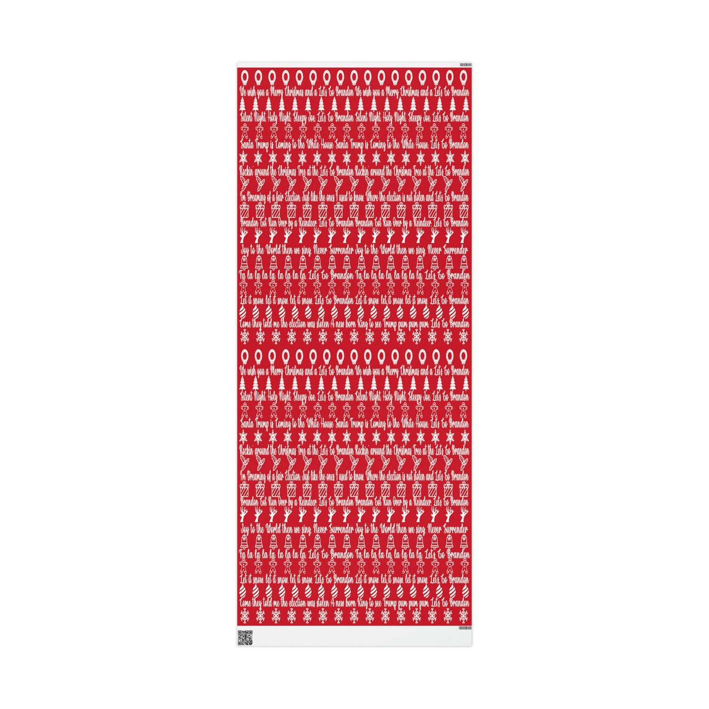 Let's Go Brandon Christmas Gift Wrap Red 2023 Version Pro Trump Gift Wrap Funny Christmas Songs Red Christmas Wrap - Maga Trump 2024