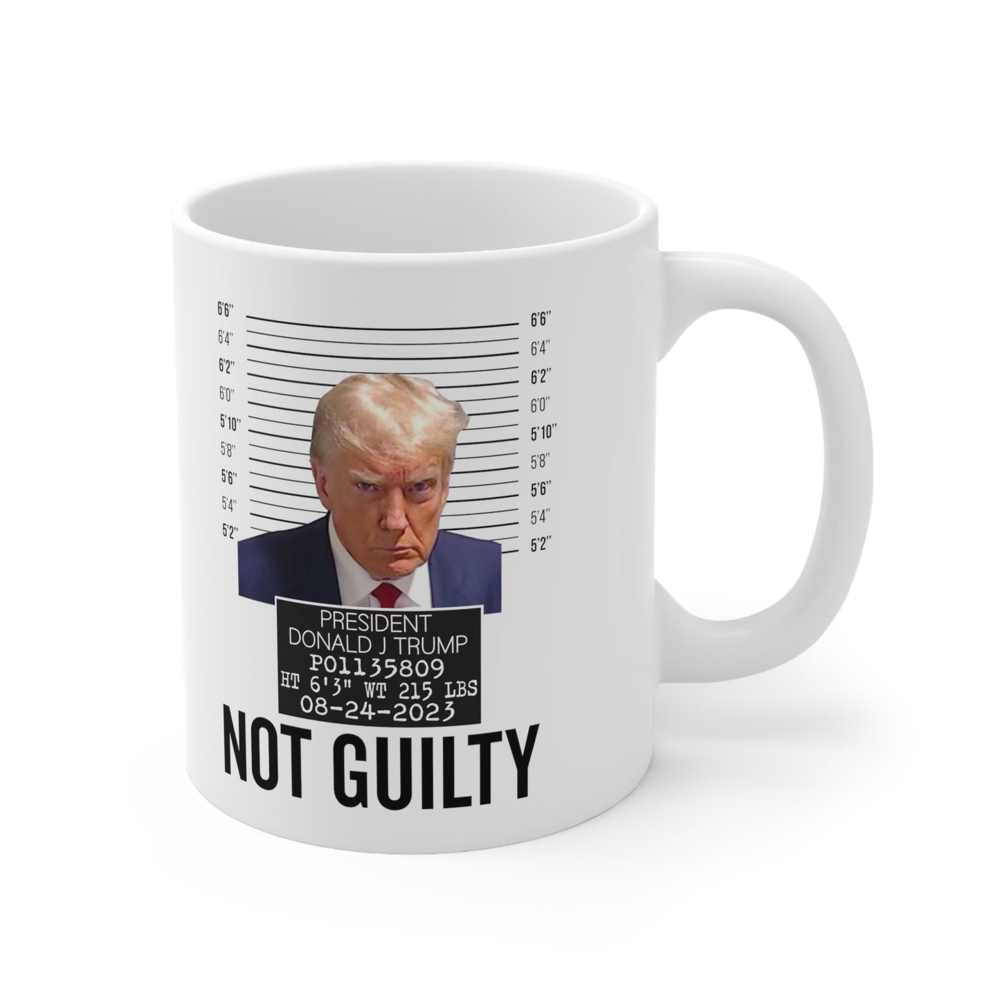 The Georgia Trump Mugshot Picture Mug Ceramic Mug 11oz - Funny Gift Trump Booking Photo Georgia Trump Mugshot Mug Pro Trump Not Guilty Mug