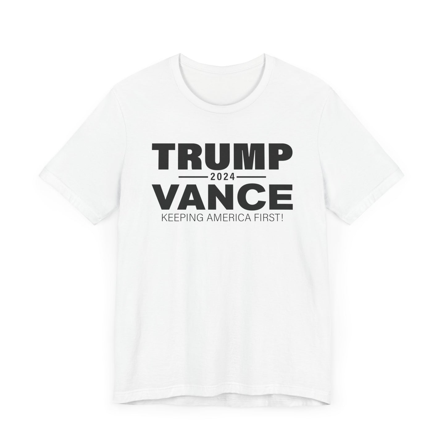 America First Trump VP Pick Vance 2024 Shirt Bella Canvas 3001 Unisex T-Shirt Vote Trump, J.D. Vance VP Trump, Pro Trump Campaign Shirt