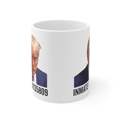 Trump Best Mugshot Mug Never Surrender Georgia Trump Inmate Number P01135809 Mugshot Mug Ceramic Mug 11oz - Trump Gift Mug Trump Christmas