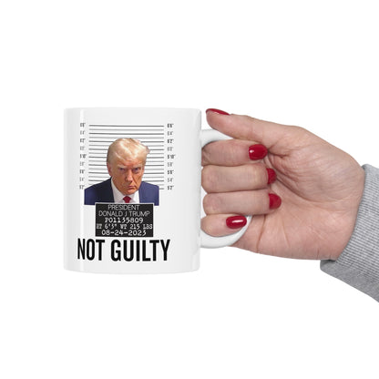 The Georgia Trump Mugshot Picture Mug Ceramic Mug 11oz - Funny Gift Trump Booking Photo Georgia Trump Mugshot Mug Pro Trump Not Guilty Mug