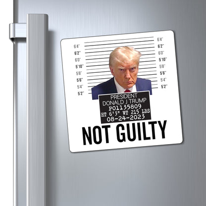 Not Guilty Trump Magnet Georgia Mugshot Trump Mugshot Magnet - Trump Magnet Trump MAGA Trump Georgia Pro Trump President Trump Gift