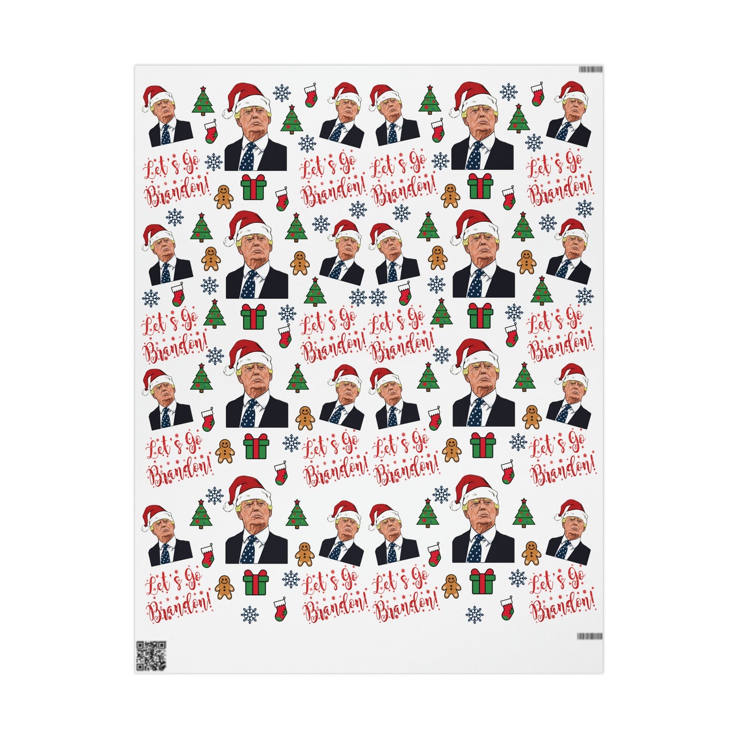 The Best Trump Wrapping Paper for Gifts - Pro Trump Let's Go Brandon Christmas Gift Wrap Brandon Maga Gift Wrap Santa Trump Republican Gift