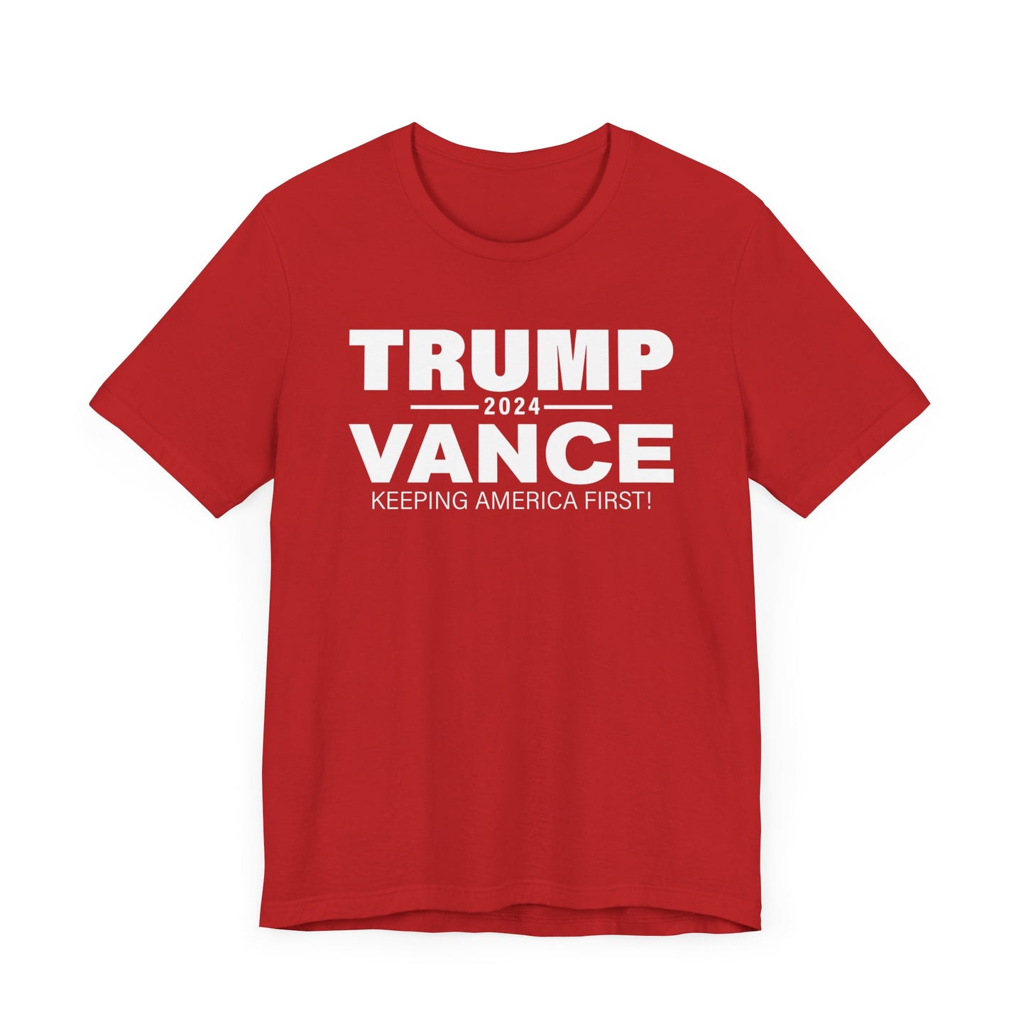 America First Trump VP Pick Vance 2024 Shirt Bella Canvas 3001 Unisex T-Shirt Vote Trump, J.D. Vance VP Trump, Pro Trump Campaign Shirt