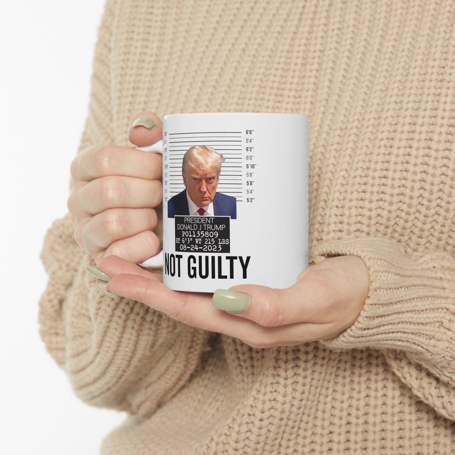 The Georgia Trump Mugshot Picture Mug Ceramic Mug 11oz - Funny Gift Trump Booking Photo Georgia Trump Mugshot Mug Pro Trump Not Guilty Mug