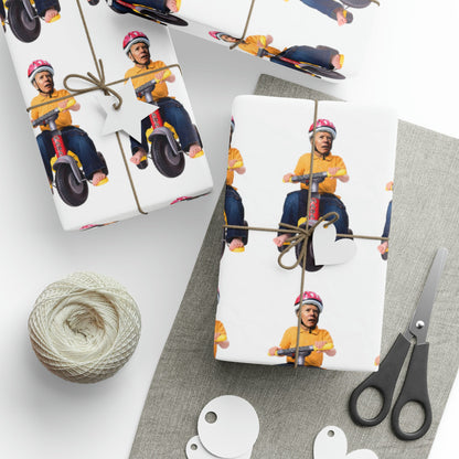 Toddler Biden Brandon Wrapping Paper - Funny Gift Wrap Biden Bike Gift Pro Trump Christmas Wrap Maga Let's Go Brandon Republican Gift