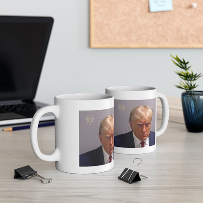 The Georgia Trump Mugshot Picture Mug Ceramic Mug 11oz - Funny Gift Trump Booking Photo Georgia Trump Mugshot Mug Trump Picture Trump