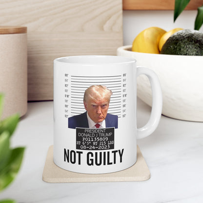 The Georgia Trump Mugshot Picture Mug Ceramic Mug 11oz - Funny Gift Trump Booking Photo Georgia Trump Mugshot Mug Pro Trump Not Guilty Mug