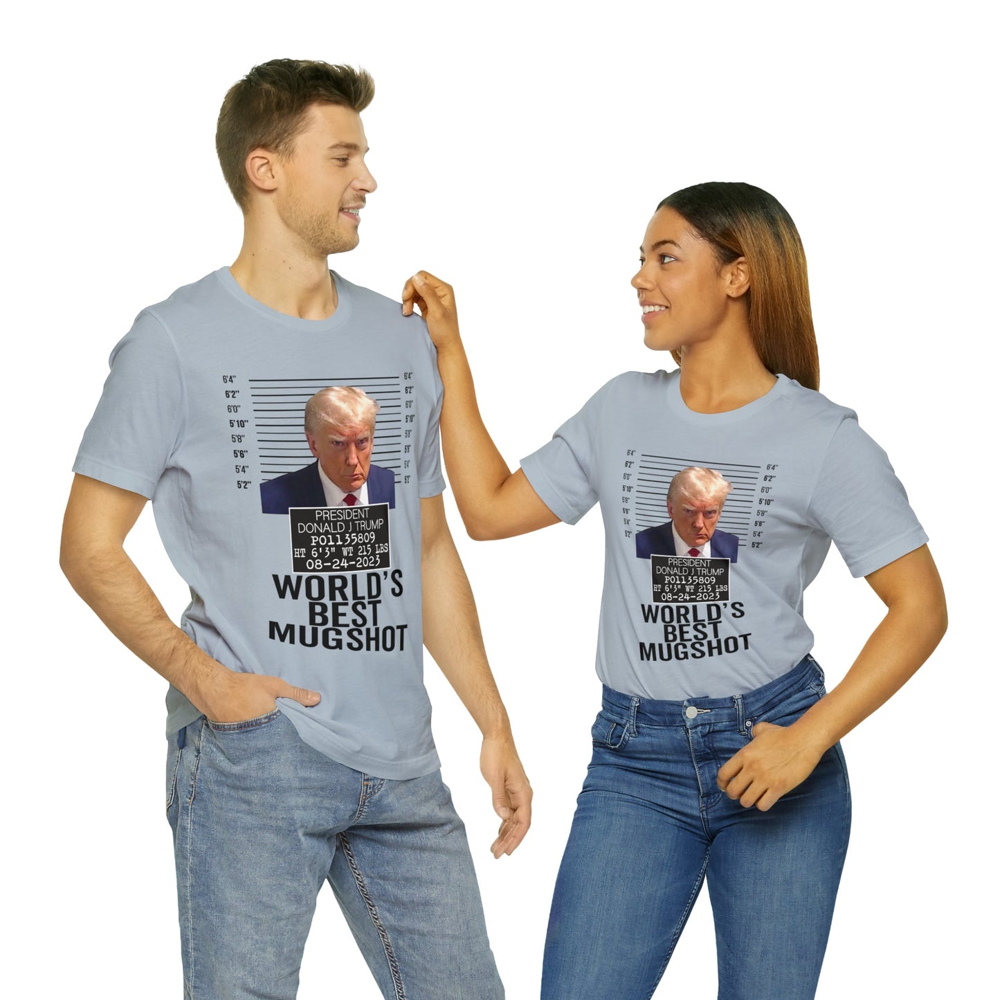 The World's Best Mugshot Trump Shirt Bella Canvas 3001 Unisex T-Shirt Trump Mugshot Trump Georgia Trump