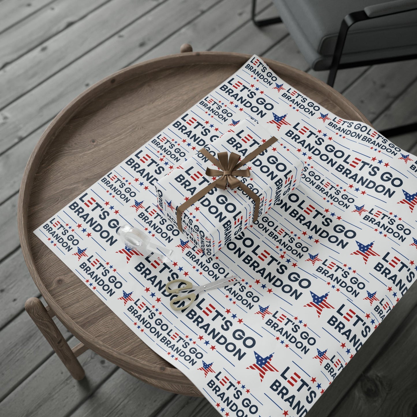 Let's Go Brandon Style USA Wrapping Paper for Gifts - Trump Maga Let's Go Brandon Biden Trump 2024 Wrapping Paper Trump Christmas Gift Wrap