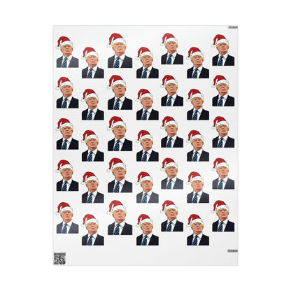 Santa Trump Wrapping Paper for Gifts - Pro Trump Christmas Gift Wrap Let's Go Brandon Maga Gift Wrap Christmas Trump 2024 Santa Hat LGB