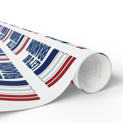 Let's GO Brandon Racing Style USA Wrapping Paper for Gifts - Trump Christmas Let's Go Brandon Biden Trump 2024 Wrapping Paper Trump lgb MAGA