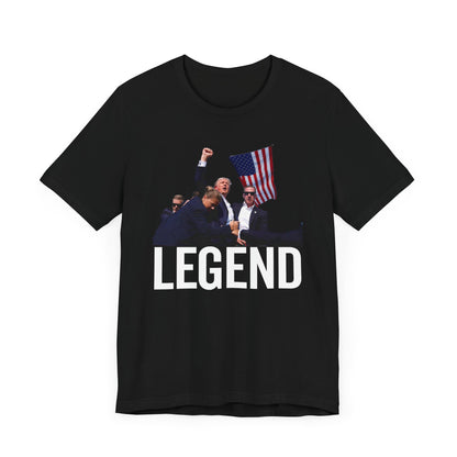 Trump Legend Shot Picture Shirt Bella Canvas 3001 Unisex T-Shirt Vote Trump King Trump Fist Photo Pro Trump Never Surrender Shirt 2024