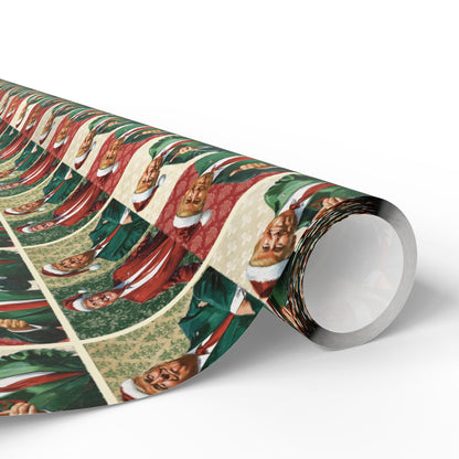 Jolly Trump Christmas, Christmas Trump Gift Wrap,  Trump Wrapping Paper for Gifts, Maga Gift Wrap Christmas Trump 2024, Santa Trump Gifts