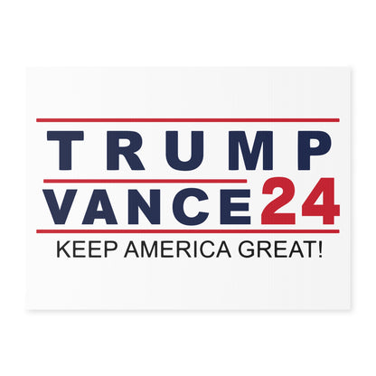 Official RNC Pick Trump Vance 2024 Yard Sign with Stand,Trump Sign, Trump Vance Sign, Trump Vance, Trump VP Vance, Lawn Sign 18" x 24"