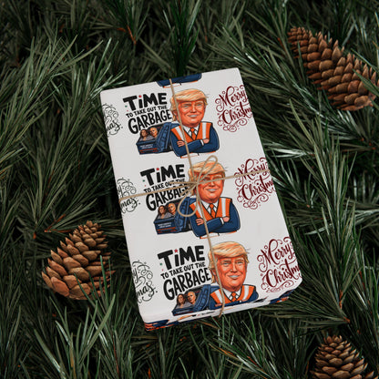 Funny Trump Gift Wrap,  Trump Christmas, Trump Wrapping Paper for Gifts, Maga Gift Wrap Christmas, Trump Garbage, President Trump Won 2024