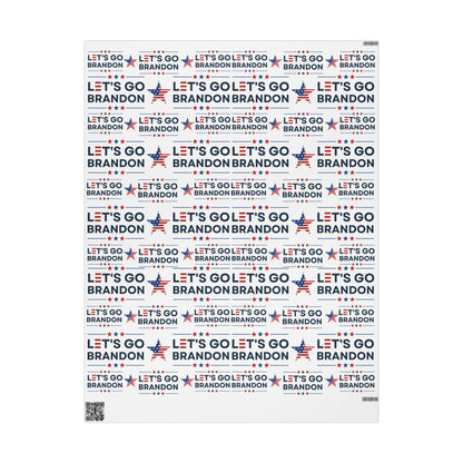 Let's Go Brandon Style USA Wrapping Paper for Gifts - Trump Maga Let's Go Brandon Biden Trump 2024 Wrapping Paper Trump Christmas Gift Wrap