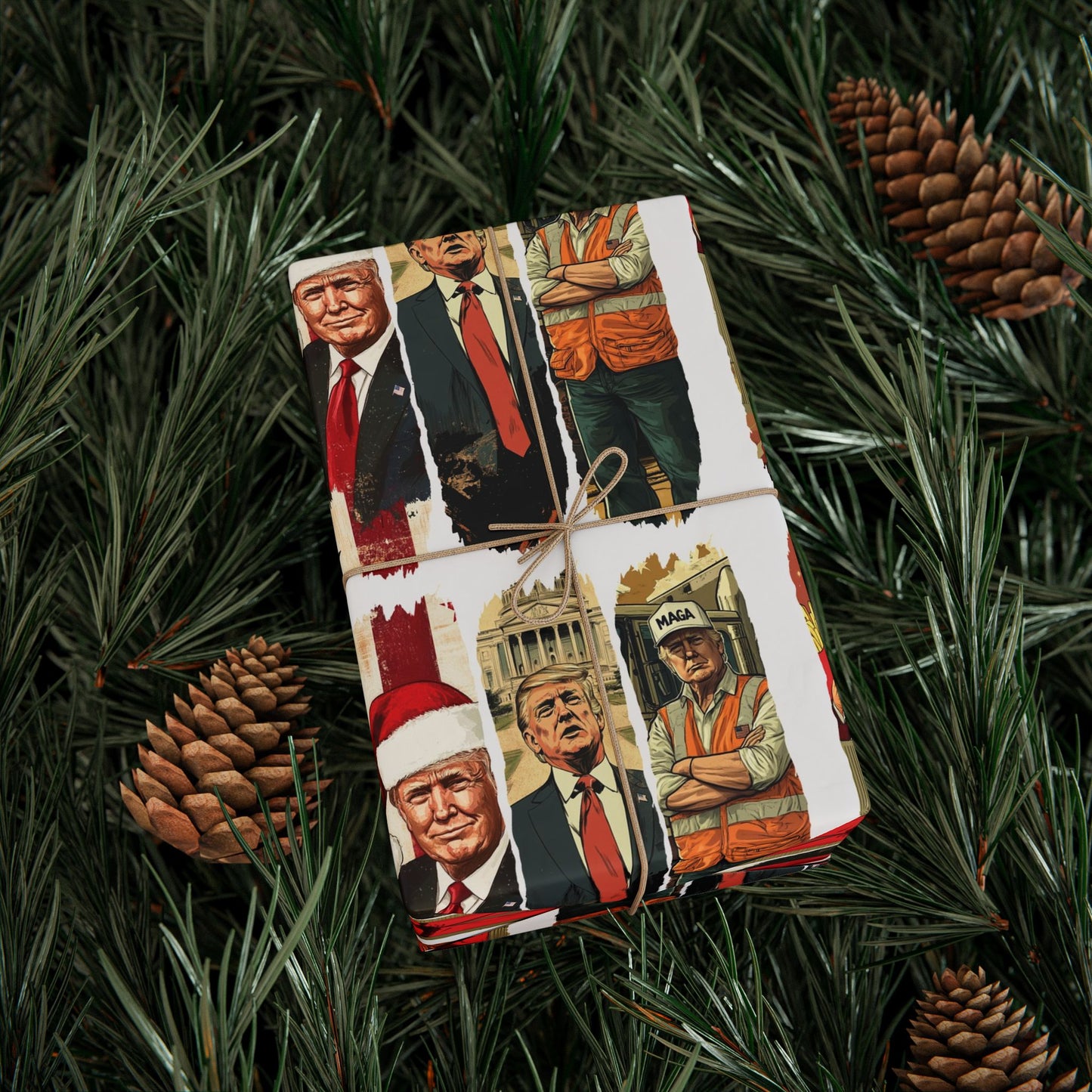 Wonderful Trump the Icon, Christmas Trump Gift Wrap, Trump Wrapping Paper for Gifts, Maga Gift Wrap Christmas Trump 2024, Trump Won