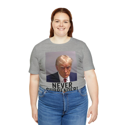 Georgia Trump Mugshot Shirt Bella Canvas 3001 Unisex T-Shirt Trump Mugshot Trump Georgia Trump Never Shirt