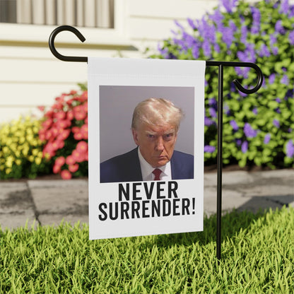 Georgia Trump Mugshot Trump Never Surrender Lawn Flag Trump Flag Trump Banner Garden & House Banner