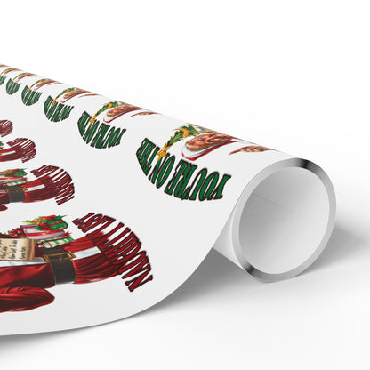 Christmas Santa Trump Gift Wrap, Trump's Naughty List, Trump Wrapping Paper for Gifts, Maga Gift Wrap Christmas, President Trump Won 2024