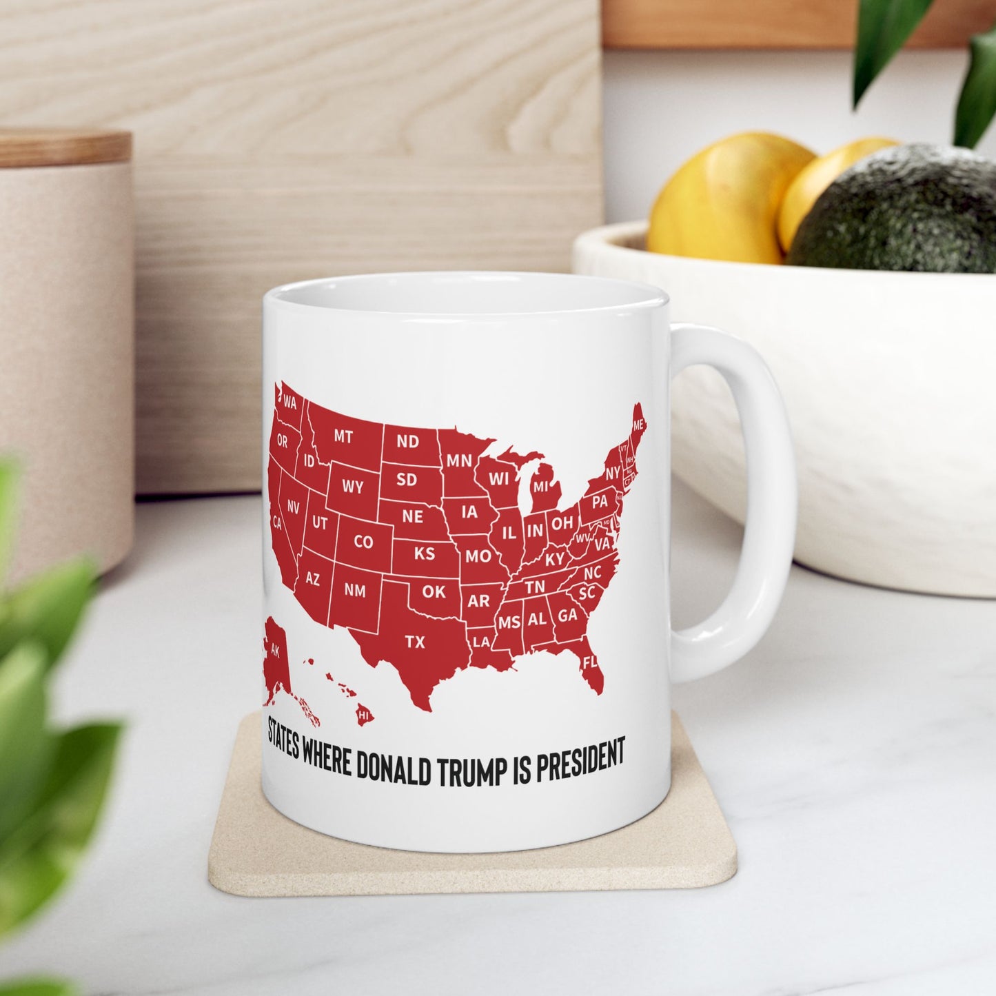 Funny Trump Mug, States Where Trump is President, 2024 Election Results Mug, Trump Gift, Christmas Trump Gift, Ceramic 11oz Mug, Trump Won