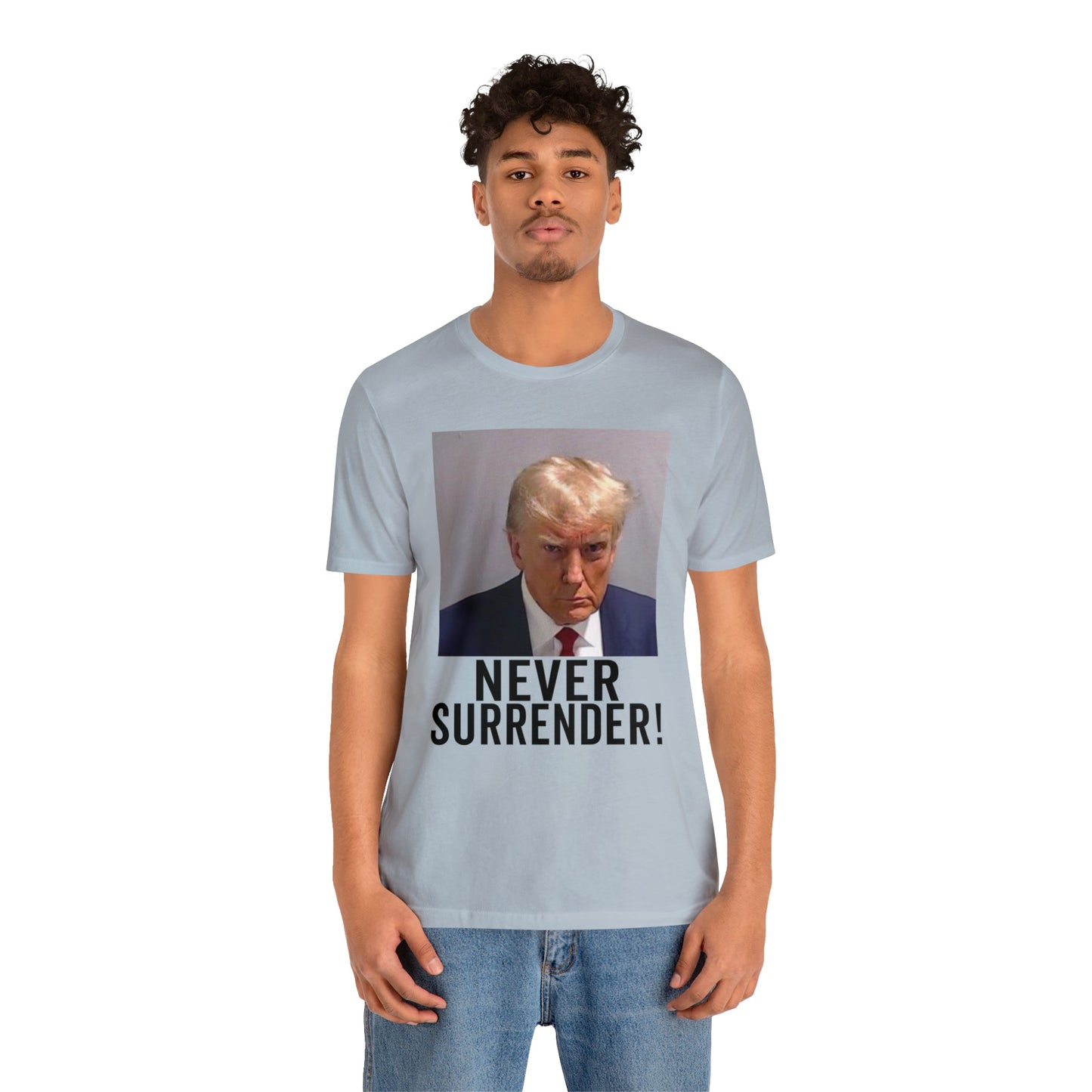 Georgia Trump Mugshot Shirt Bella Canvas 3001 Unisex T-Shirt Trump Mugshot Trump Georgia Trump Never Shirt