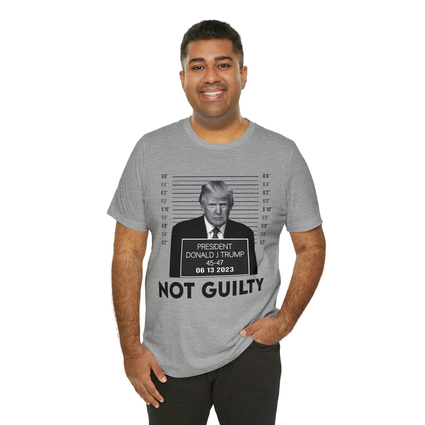 Trump Mugshot Not Guilty June 2023 Shirt Unisex Bella Canvas Pro Trump Shirt Trump Arrested Trump Indictment June Trump Mugshot MAGA