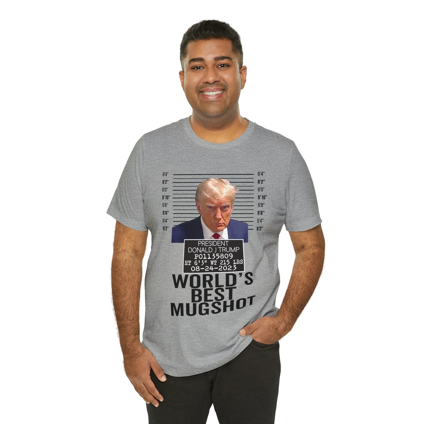 The World's Best Mugshot Trump Shirt Bella Canvas 3001 Unisex T-Shirt Trump Mugshot Trump Georgia Trump