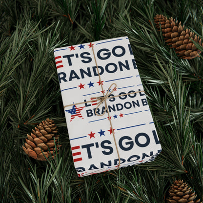 Let's Go Brandon Style USA Wrapping Paper for Gifts - Trump Maga Let's Go Brandon Biden Trump 2024 Wrapping Paper Trump Christmas Gift Wrap