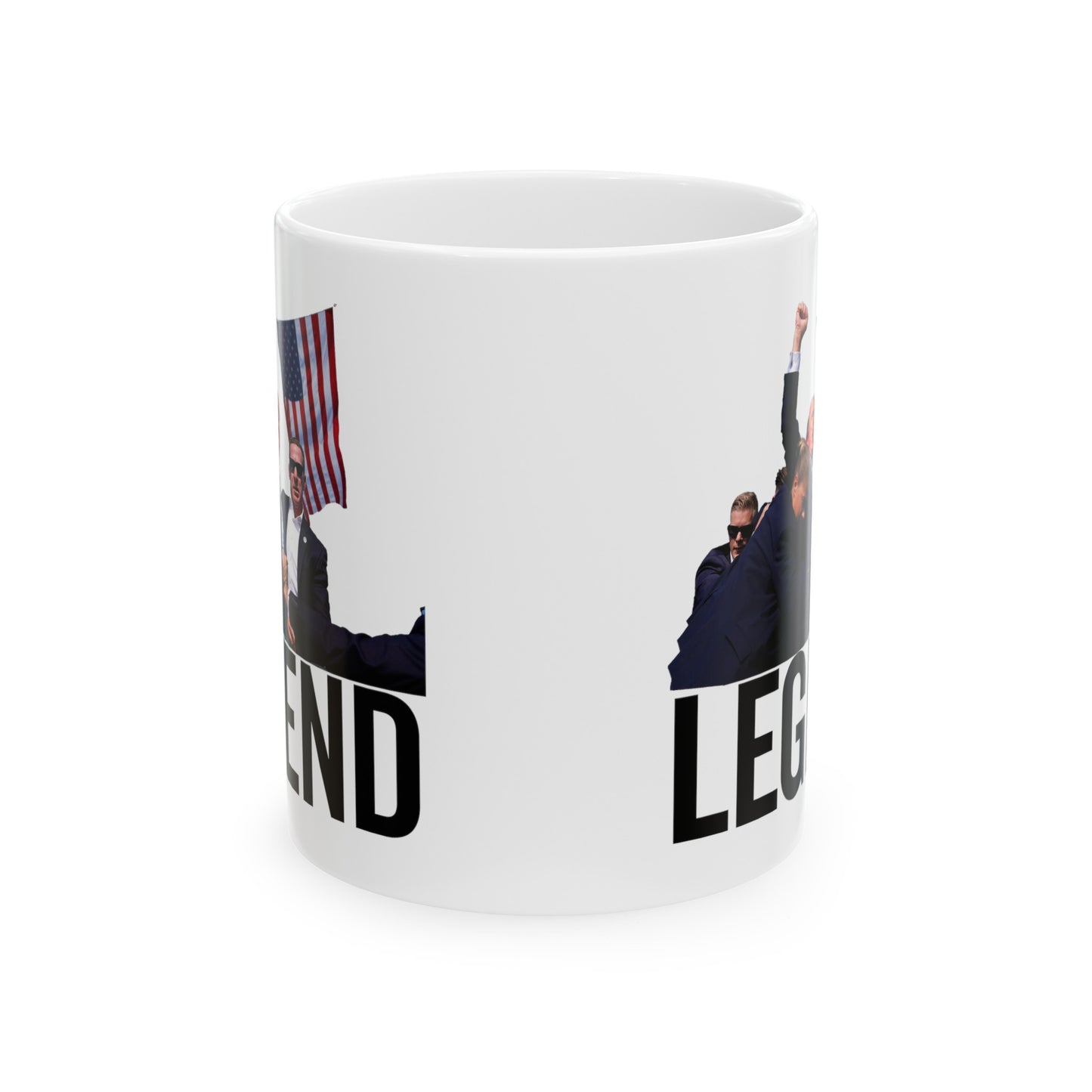 Trump Legend Shot Rally Mug, Best Trump Mug Gift Never SurrenderMug Ceramic Mug 11oz - Trump Gift Mug Trump Christmas Trump 2024 Rally