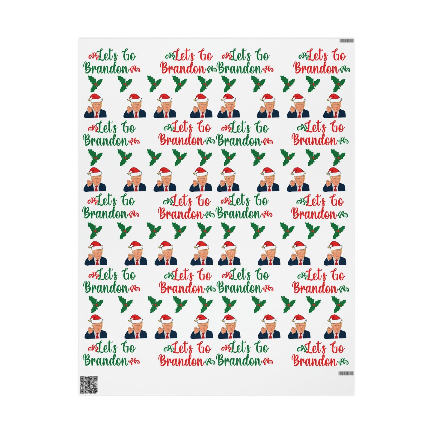 Top Trump Christmas Wrapping Paper for Gifts - Trump Maga Gift - Funny Let's Go Brandon Biden Trump Wrapping Paper Santa Trump Brandon Gift