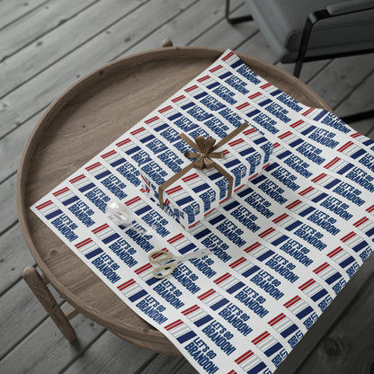 Let's GO Brandon Racing Style USA Wrapping Paper for Gifts - Trump Christmas Let's Go Brandon Biden Trump 2024 Wrapping Paper Trump lgb MAGA